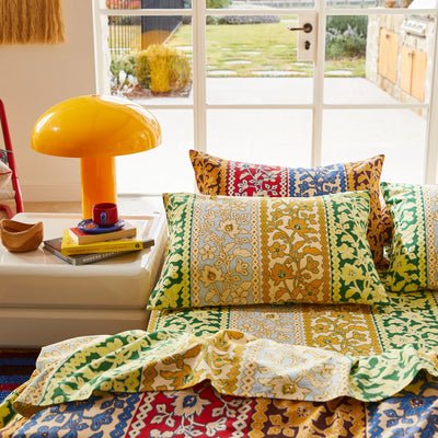 Thea Cotton Pillowcase Set - Kelp