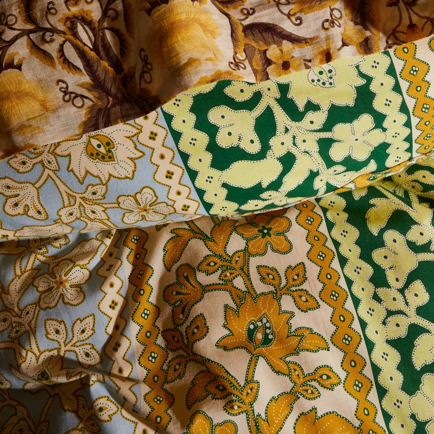 Thea Cotton Quilt Cover - Kelp