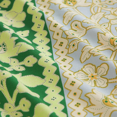 Thea Cotton Quilt Cover - Kelp