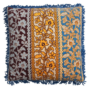 Thea Velvet Cushion - Azure