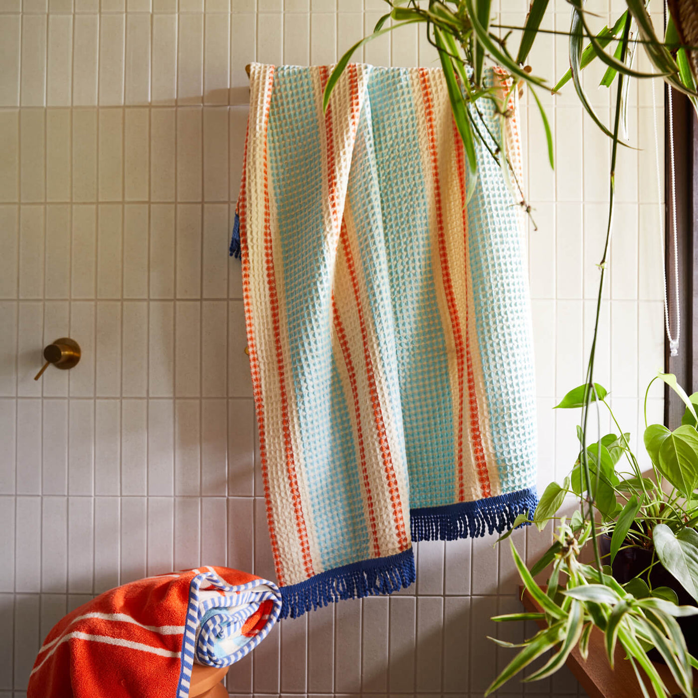 Tishy Waffle Towel Range - Hydrangea