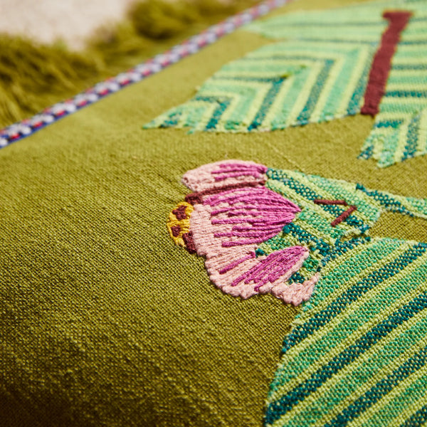 Vivi Appliqué Cushion - Juniper