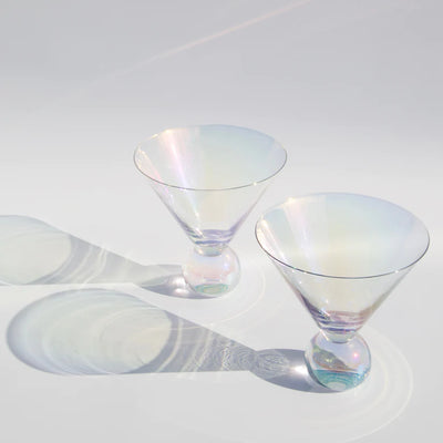 Aura Iridescent Martini Glasses (Set of 2)
