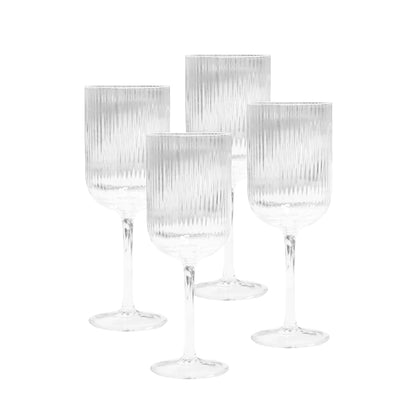 Ivy Ribbed Wine Glass (set of 4)