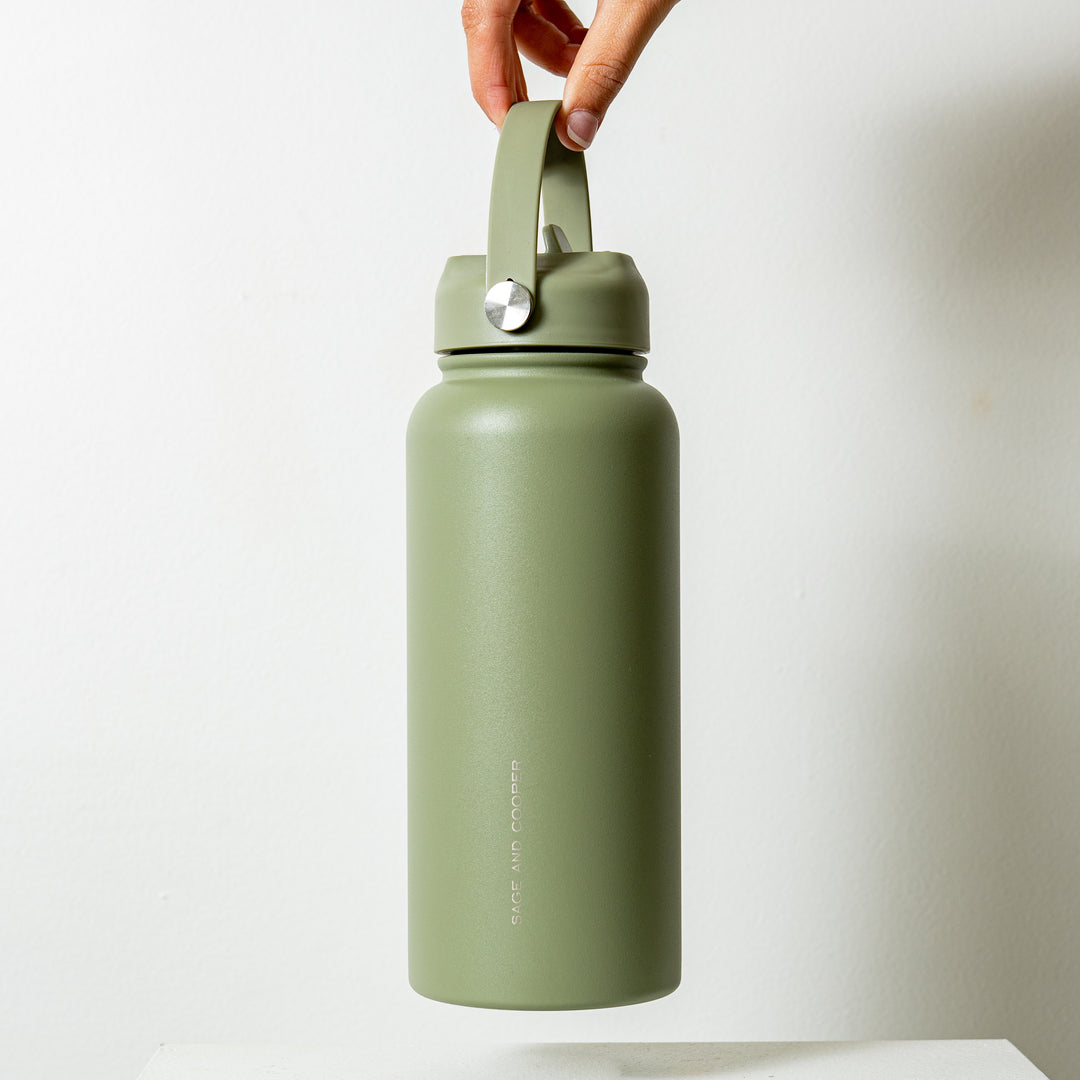 Insulated Drink Bottle 1L - Olive