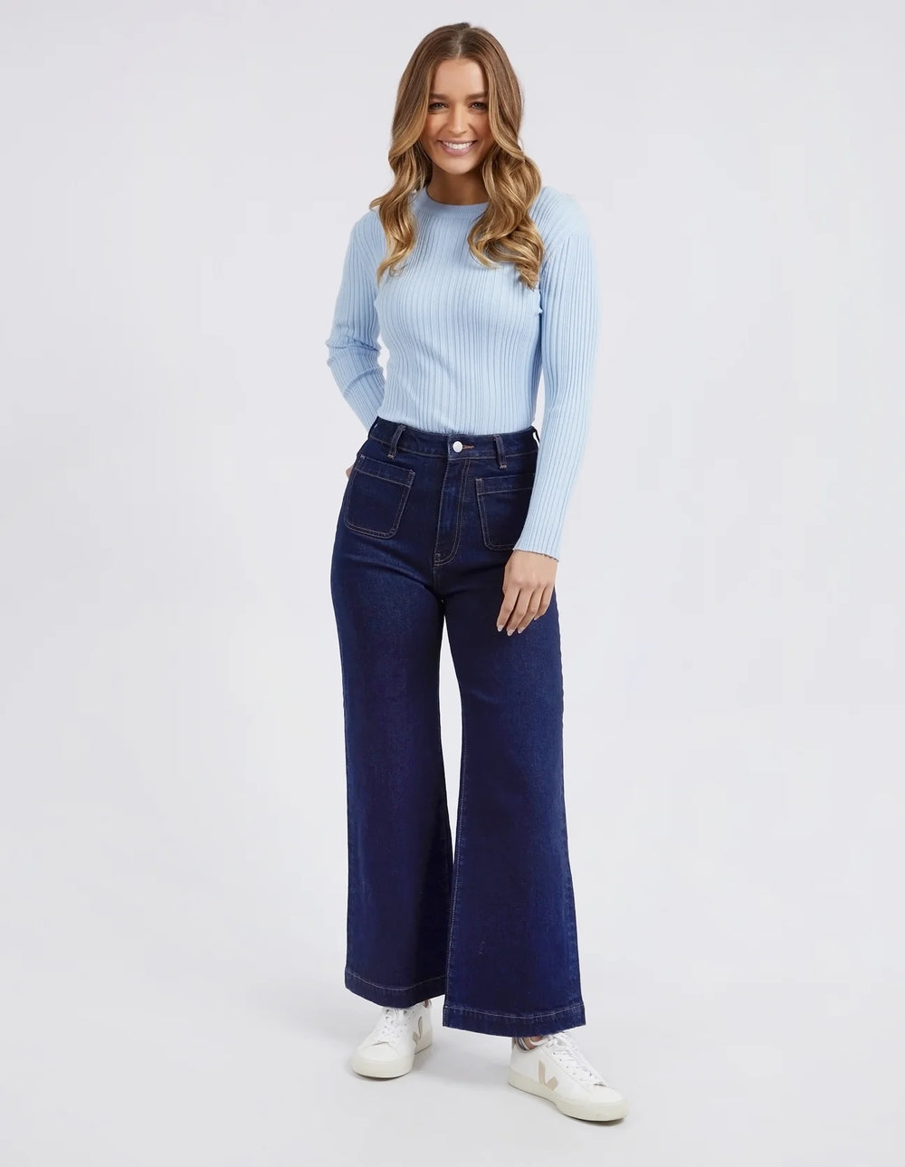 Sarah Wide Leg Jean - Indigo Blue