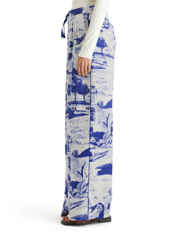 Eleni Wide Fit Pants - Journey of the Free Mind Print 177624