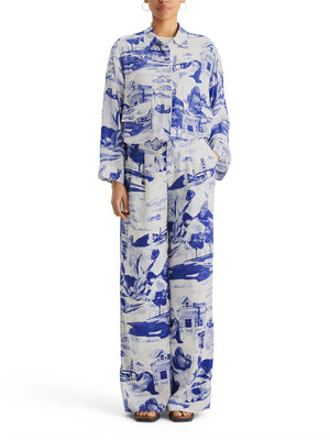 Eleni Wide Fit Pants - Journey of the Free Mind Print 177624