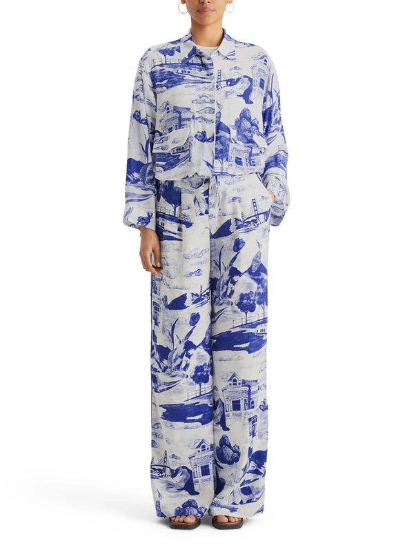 Eleni Wide Fit Pants - Journey of the Free Mind Print 177624