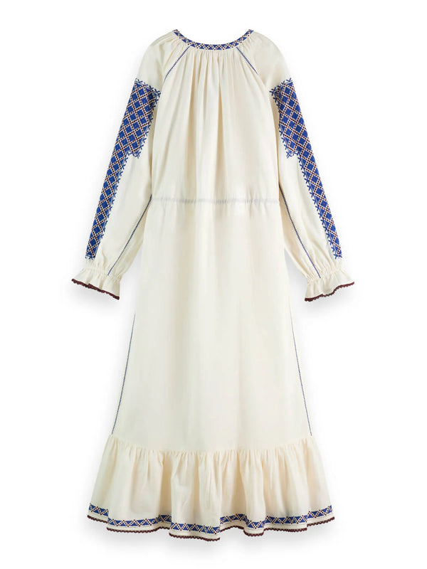 Embroidered Maxi Dress - Soft Ice 177739