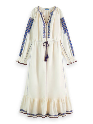 Embroidered Maxi Dress - Soft Ice 177739
