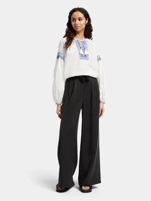 Balloon Sleeve Top with Tape Detail - 177180