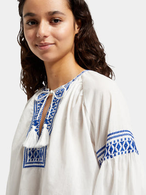 Balloon Sleeve Top with Tape Detail - 177180