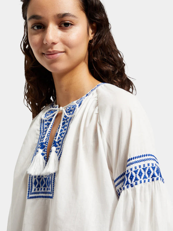 Balloon Sleeve Top with Tape Detail - 177180