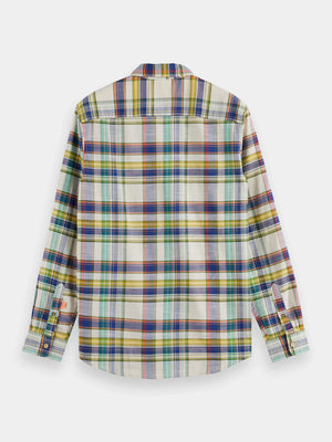 Basket Weave Check Shirt - Green Multi Check 175709