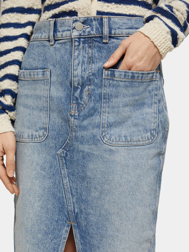 Midi Denim Skirt - Maritime 176370