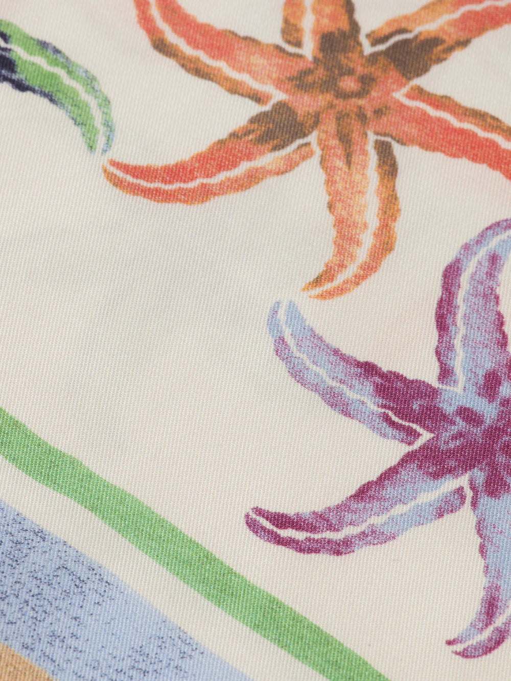 closer look Gia Starfish Printed Pants - Starfish Border print design