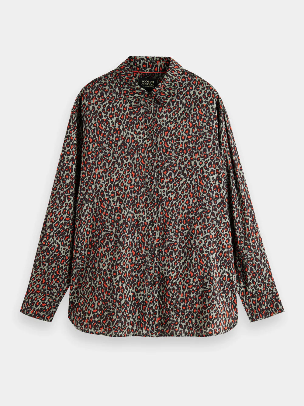 Oversized Print Shirt - Creatures Print front view