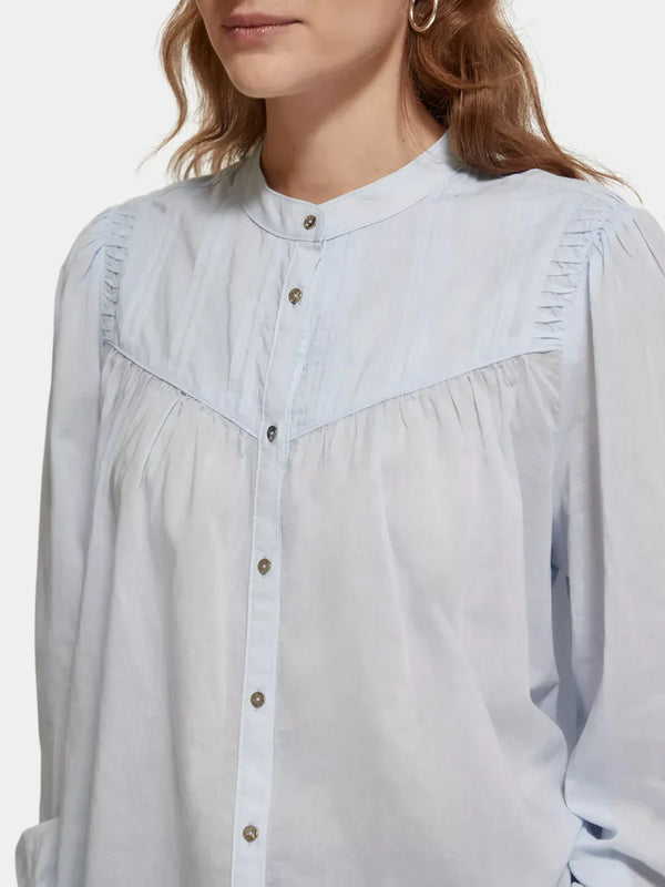 Pin Tuck Blouse - Blue 176723