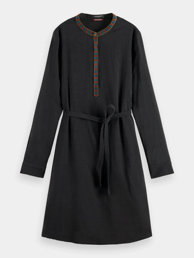 Pop Over Shirt Mini Dress front view