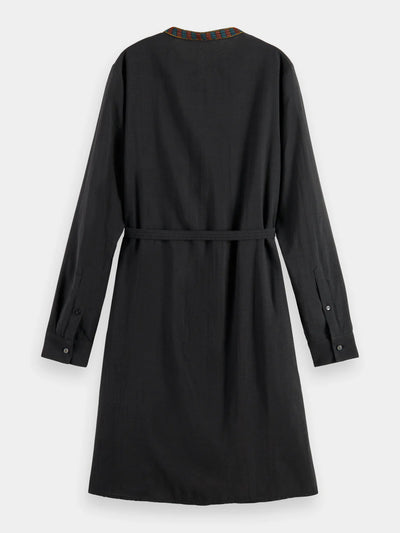 Pop Over Shirt Mini Dress back side