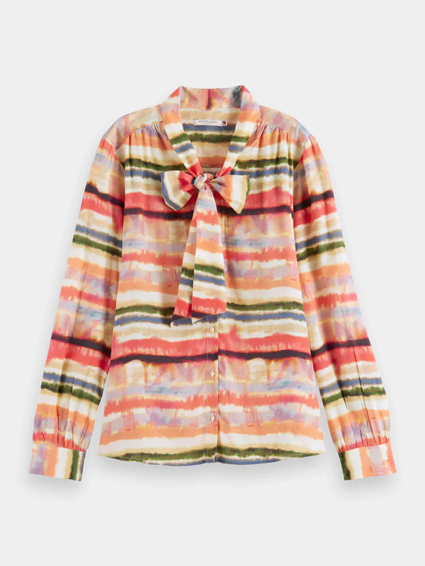 Psychedelic Shirt Tie Neck front side