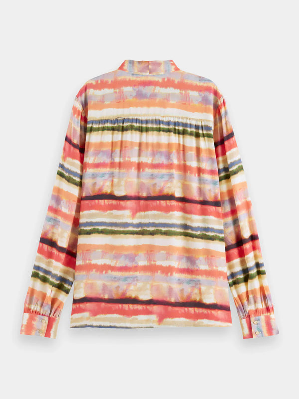 Psychedelic Shirt Tie Neck back side