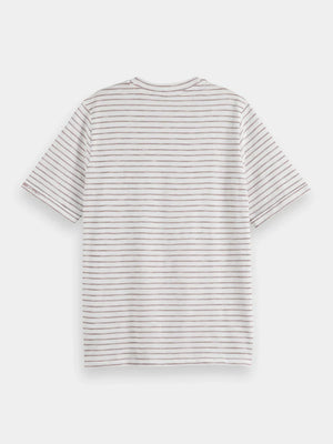 Relaxed-fit Lurex Striped T-Shirt - White 177377