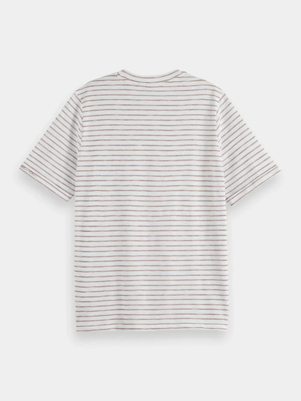 Relaxed-fit Lurex Striped T-Shirt - White 177377