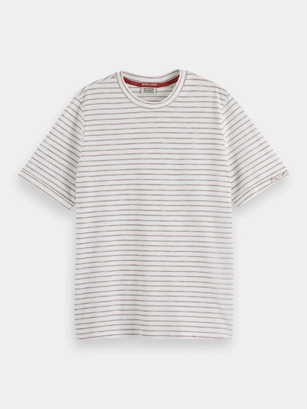 Relaxed-fit Lurex Striped T-Shirt - White 177377