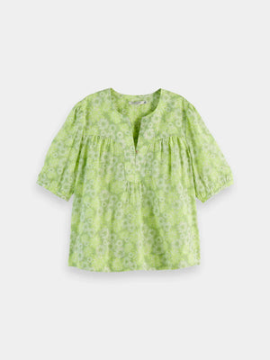 Short Sleeved Top - Abstract Floral U9A00636T