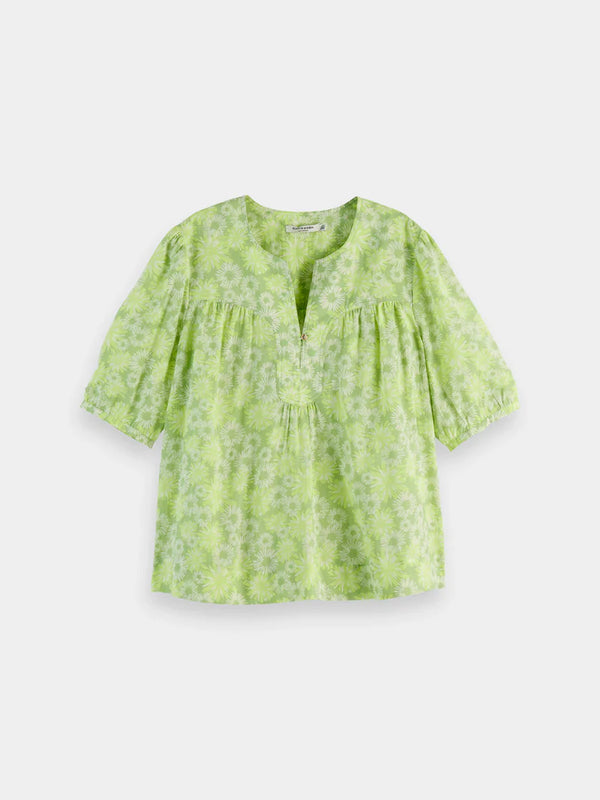 Short Sleeved Top - Abstract Floral U9A00636T