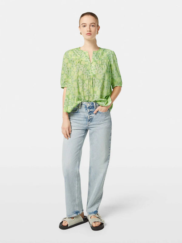 Short Sleeved Top - Abstract Floral U9A00636T