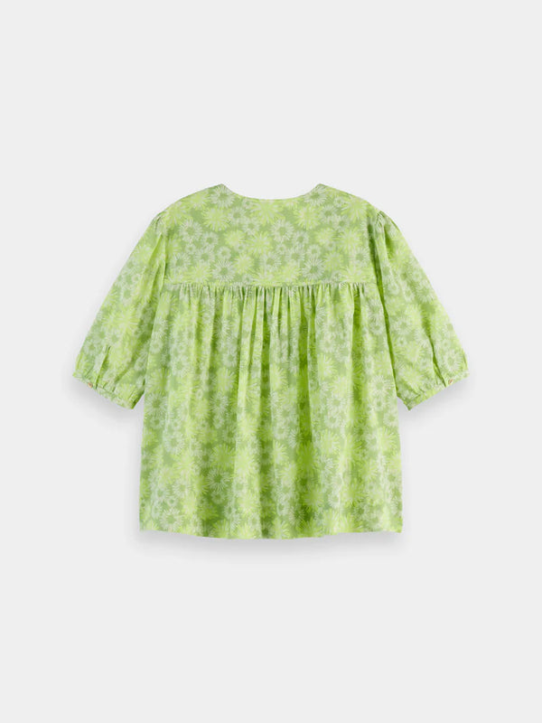 Short Sleeved Top - Abstract Floral U9A00636T