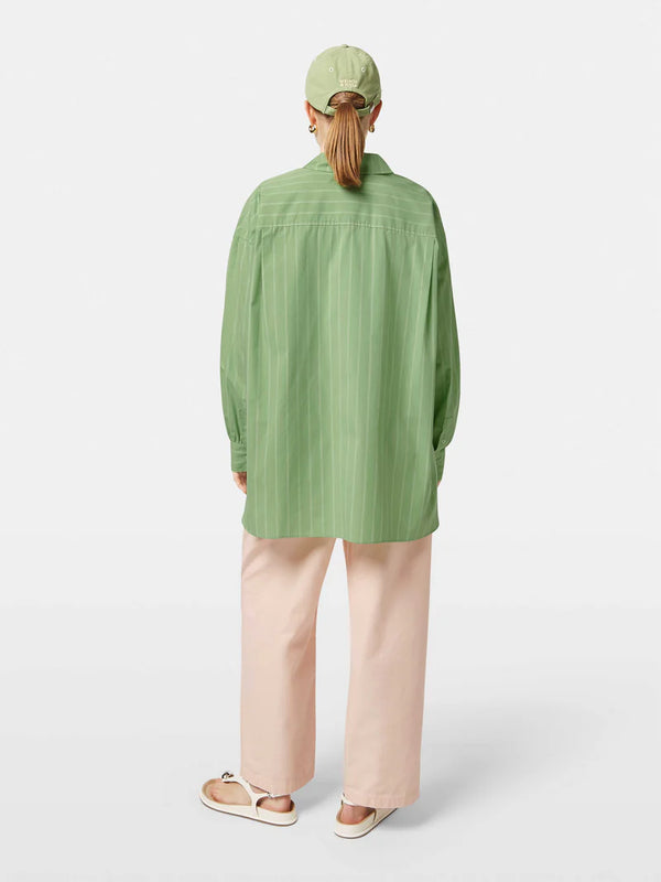 Striped Girlfriend Shirt - Pistachio U9B00679T