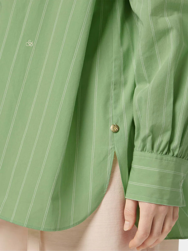 Striped Girlfriend Shirt - Pistachio U9B00679T