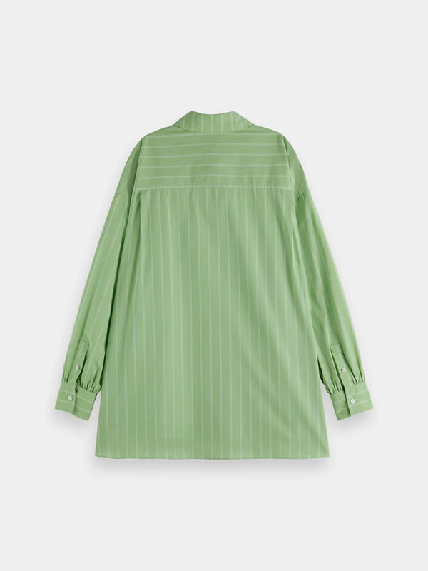 Striped Girlfriend Shirt - Pistachio U9B00679T