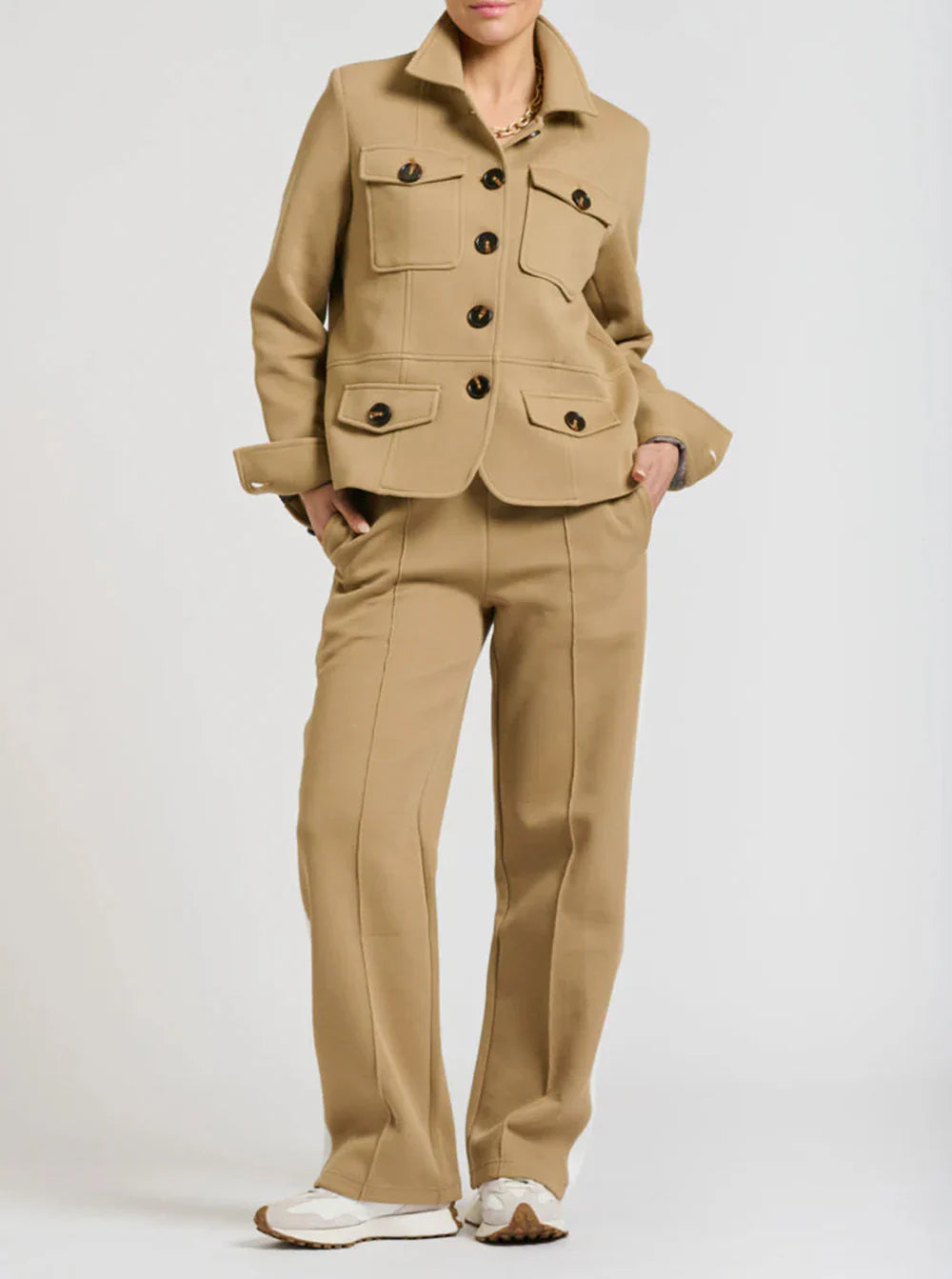 Hemming Scuba Jacket - Caramel