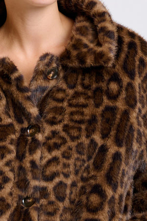 Leopard Faux Fur reversable Jacket
