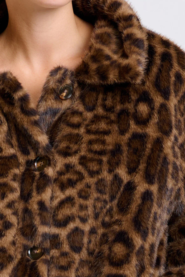Leopard Faux Fur reversable Jacket
