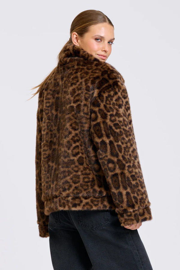 Leopard Faux Fur reversable Jacket