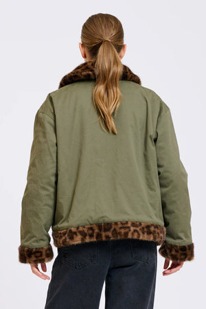 Leopard Faux Fur reversable Jacket
