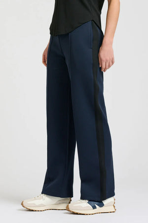 Lucile Scuba Track Pant - French Navy/Black
