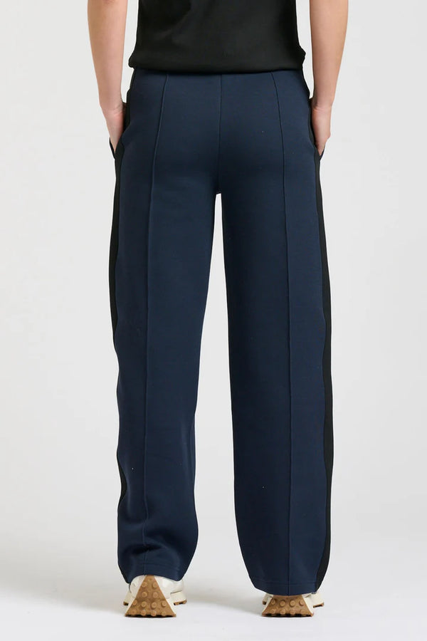 Lucile Scuba Track Pant - French Navy/Black
