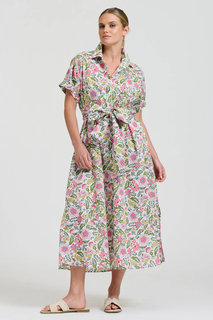 The Lucy Dress - Passion Flower White