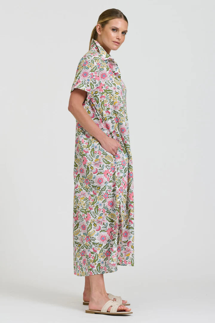 The Lucy Dress - Passion Flower White