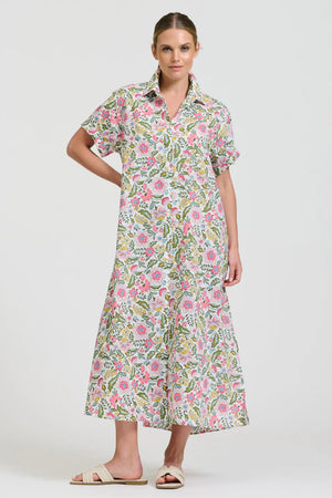 The Lucy Dress - Passion Flower White