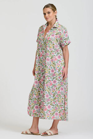 The Lucy Dress - Passion Flower White