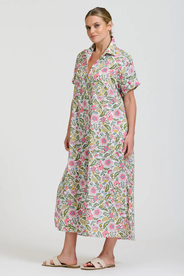The Lucy Dress - Passion Flower White