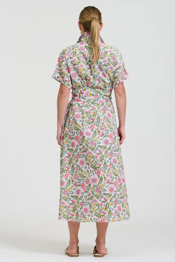 The Lucy Dress - Passion Flower White